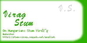 virag stum business card